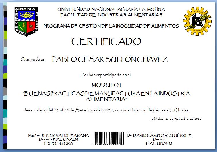 certificado de participación - haga clik para ampliar